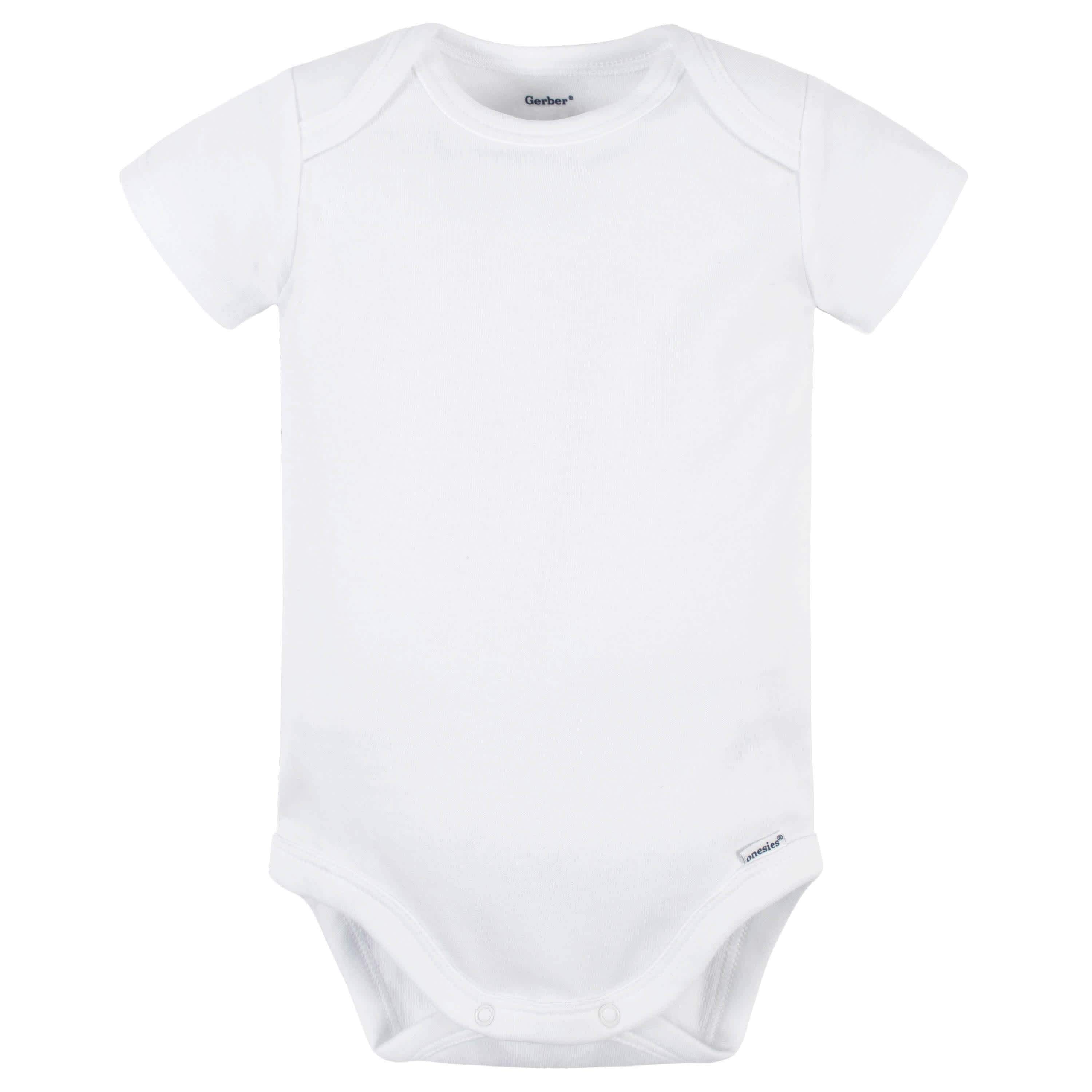 5Pack Baby White Onesies® Brand Premium Bodysuits Gerber Childrenswear