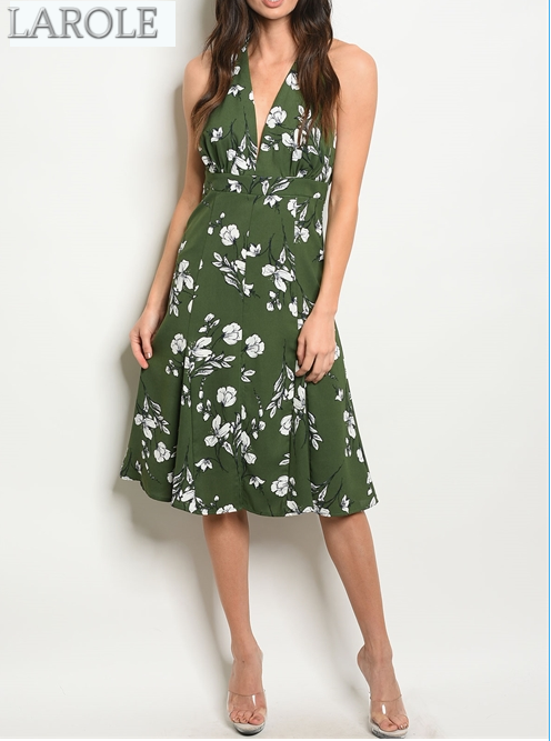 green summer midi dress