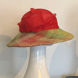 buntal mat hat by Deb Pearce at Louise Macdonald workshop