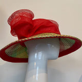 buntal mat hat by Deb Pearce at Louise Macdonald workshop