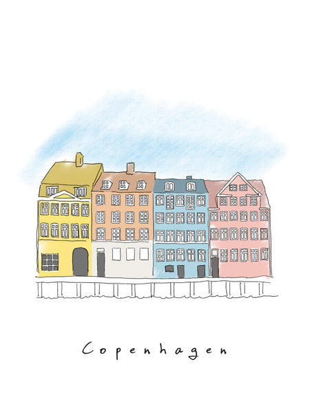 Modig rytme tack Poster: Copenhagen - Nyhavn - order online from nordicpostercollective.com