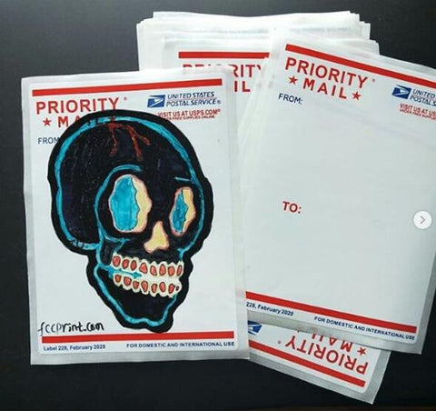 priority mail eggshell sticker