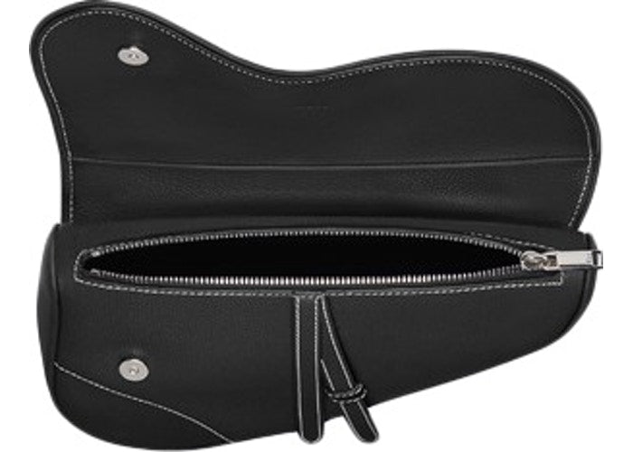 dior x kaws pouch saddle in black