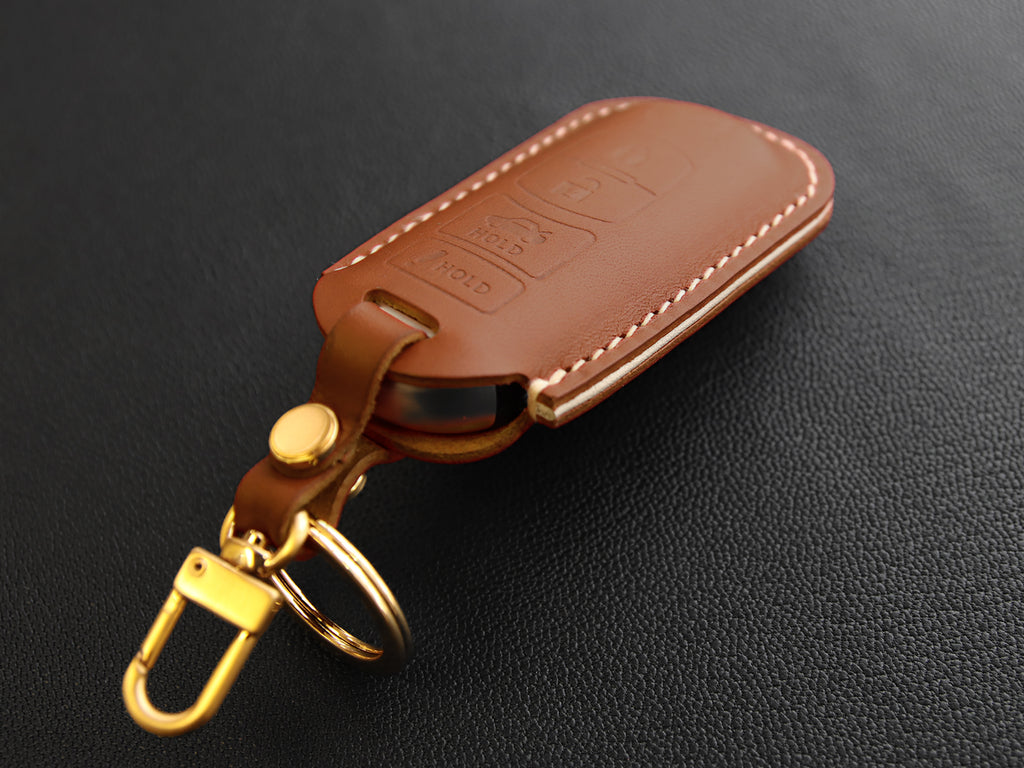 MAZDA Key Ring Etched and infilled On Leather