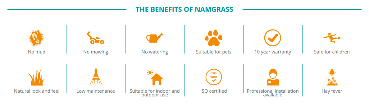 Benefits of Namgrass artificial grass from Plymouth artificial grass