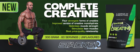 Complete Creatine  - Stacker 2 • 300 gram (60 servings) • Creatine & Kracht - banner