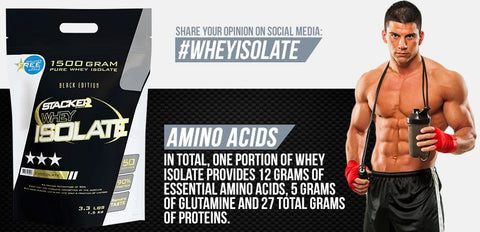 Whey Isolate - Stacker 2 • 750 / 1500 gram (25 - 50 doseringen) • Eiwit & Proteine shakes - banner