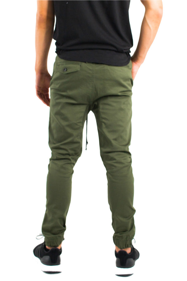 green jogger pants