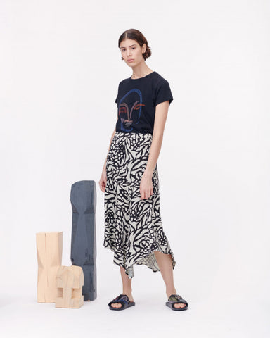 Munthe Everly Printed Skirt in black and white