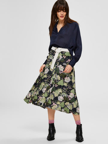 SLFMarina Floral Print Skirt