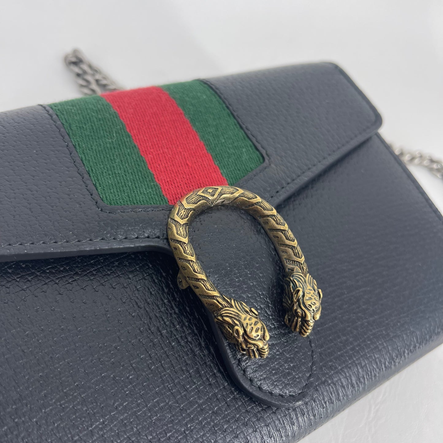 Authentic Gucci Black Web Dionysus WOC
