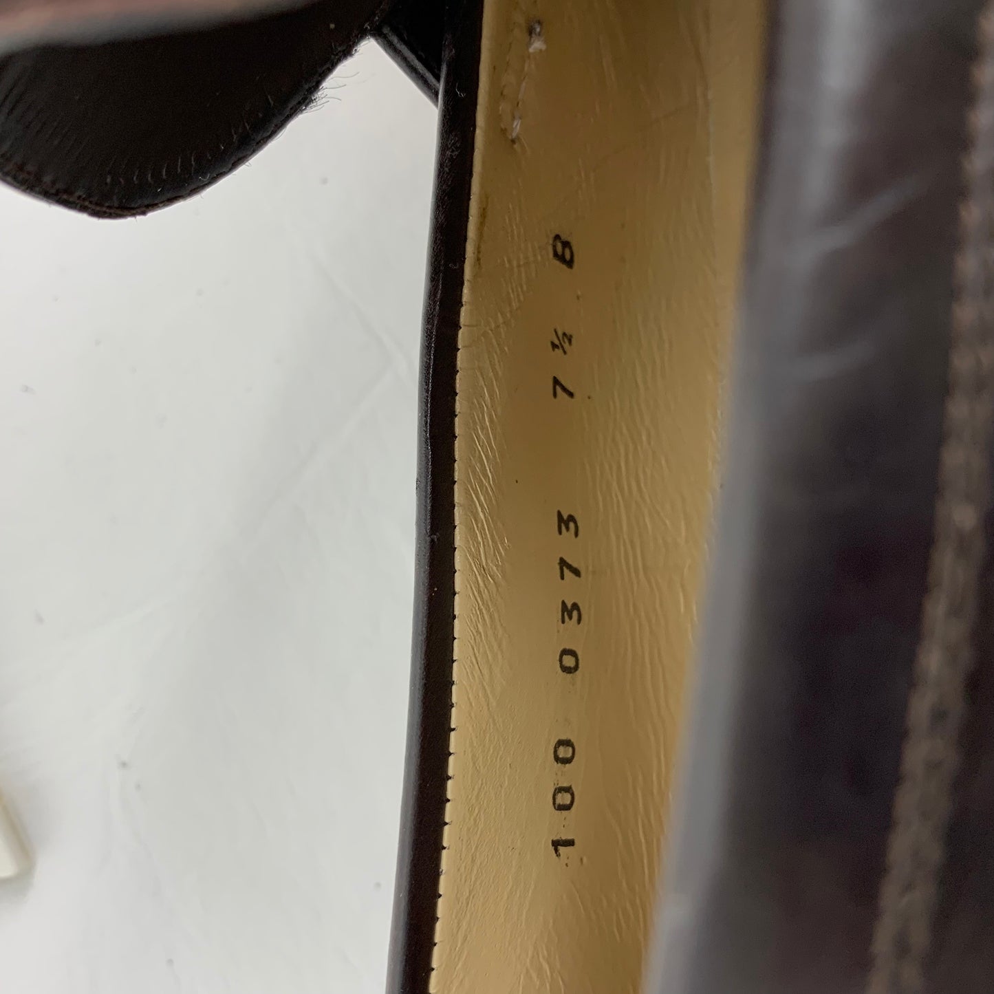 Authentic Gucci Brown Loafers Calf Hair Trim Sz 7.5