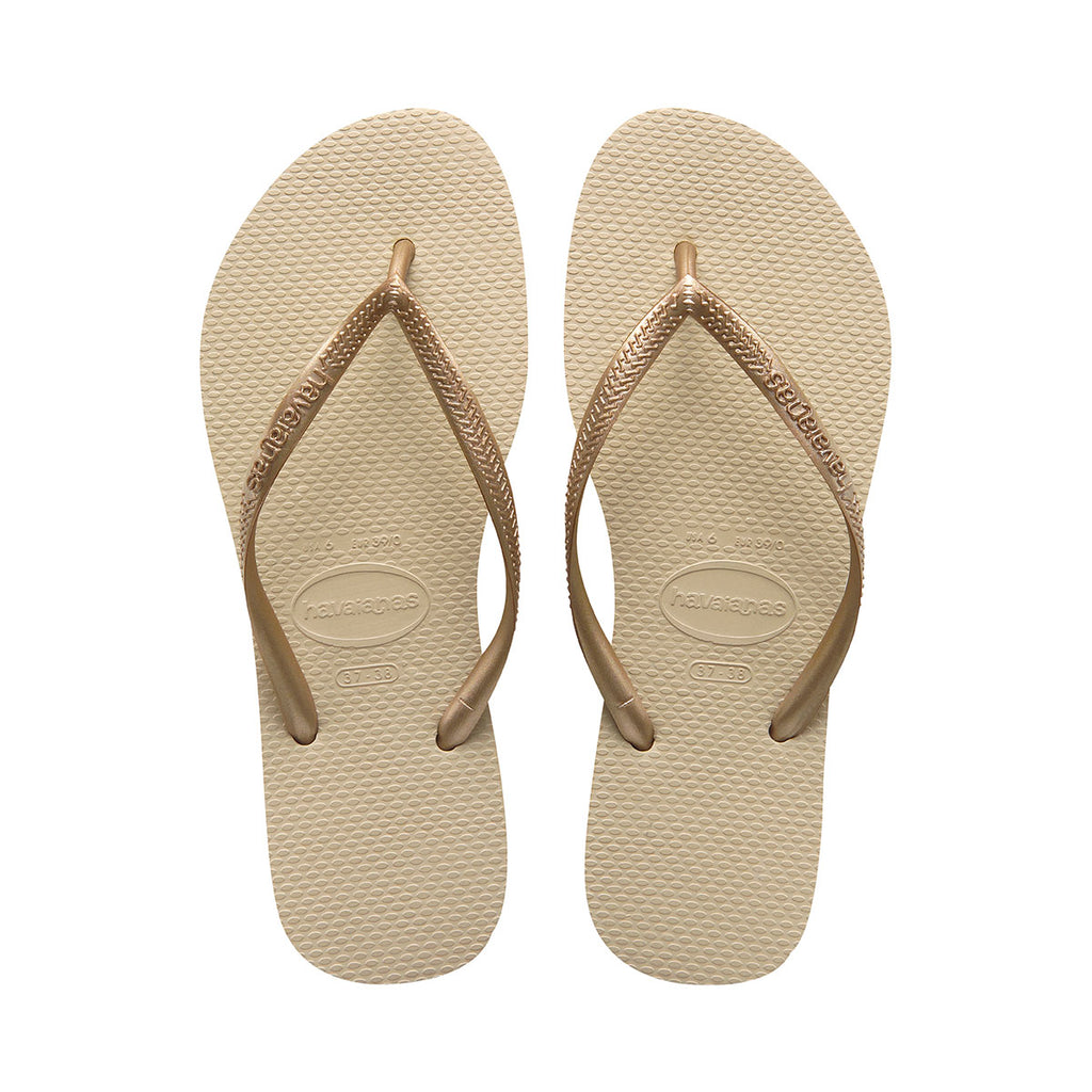 Slim Flip Flops Sand Grey/Light Golden - Havaianas Canada