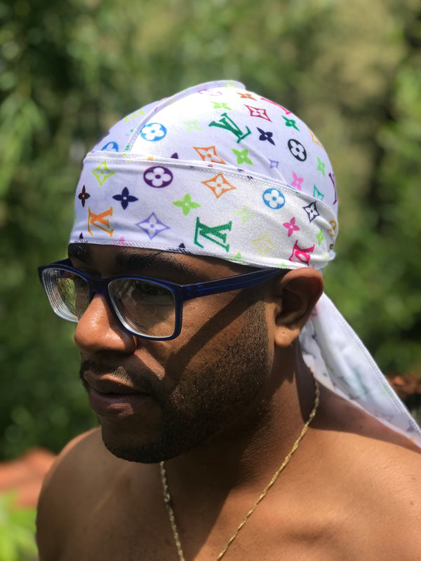 Designer durag, LV Durag, Supreme x Louis Vuitton