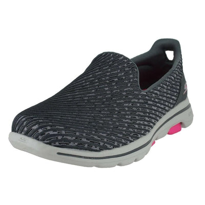 skechers go walk grey and pink