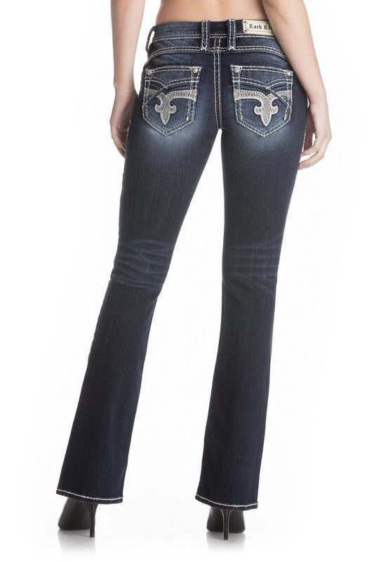 women's rock revival boot cut jeans