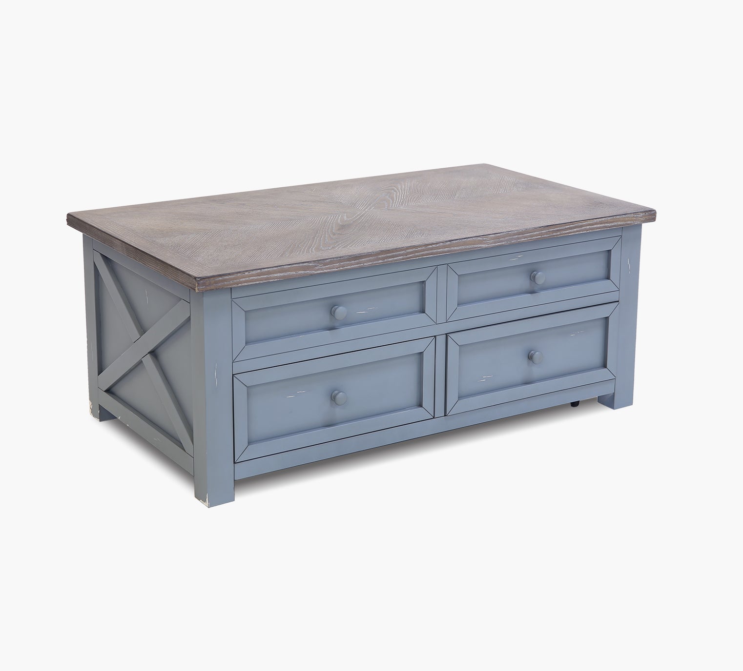 blue lift top coffee table