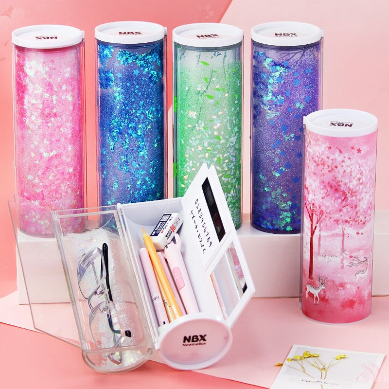 glitter pencil box