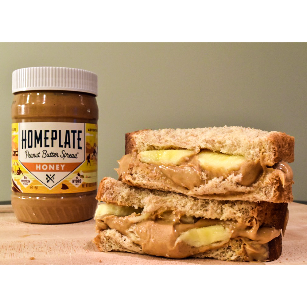 Honey Peanut Butter &amp; Banana Sandwich – HomePlate Peanut Butter