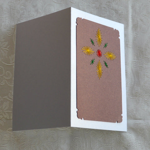 Card Embroidery - Completed Greeting Card