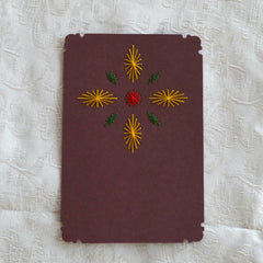 Card Embroidery - Inset Card with decorative corners