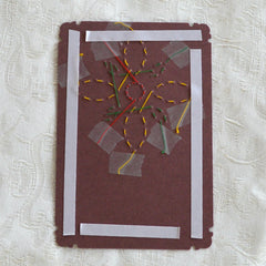 Card Embroidery - Back of Design with Double Sided Tape