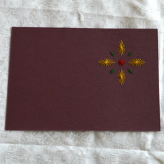 Card Embroidery - Completed Stitching