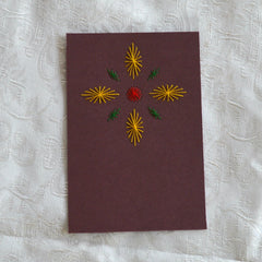 Card Embroidery - Inset Card cut to size