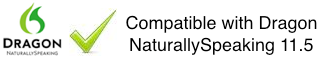 Olympus WS-650S is compatible with Dragon NaturallySpeaking 11.5 Premium and Professional