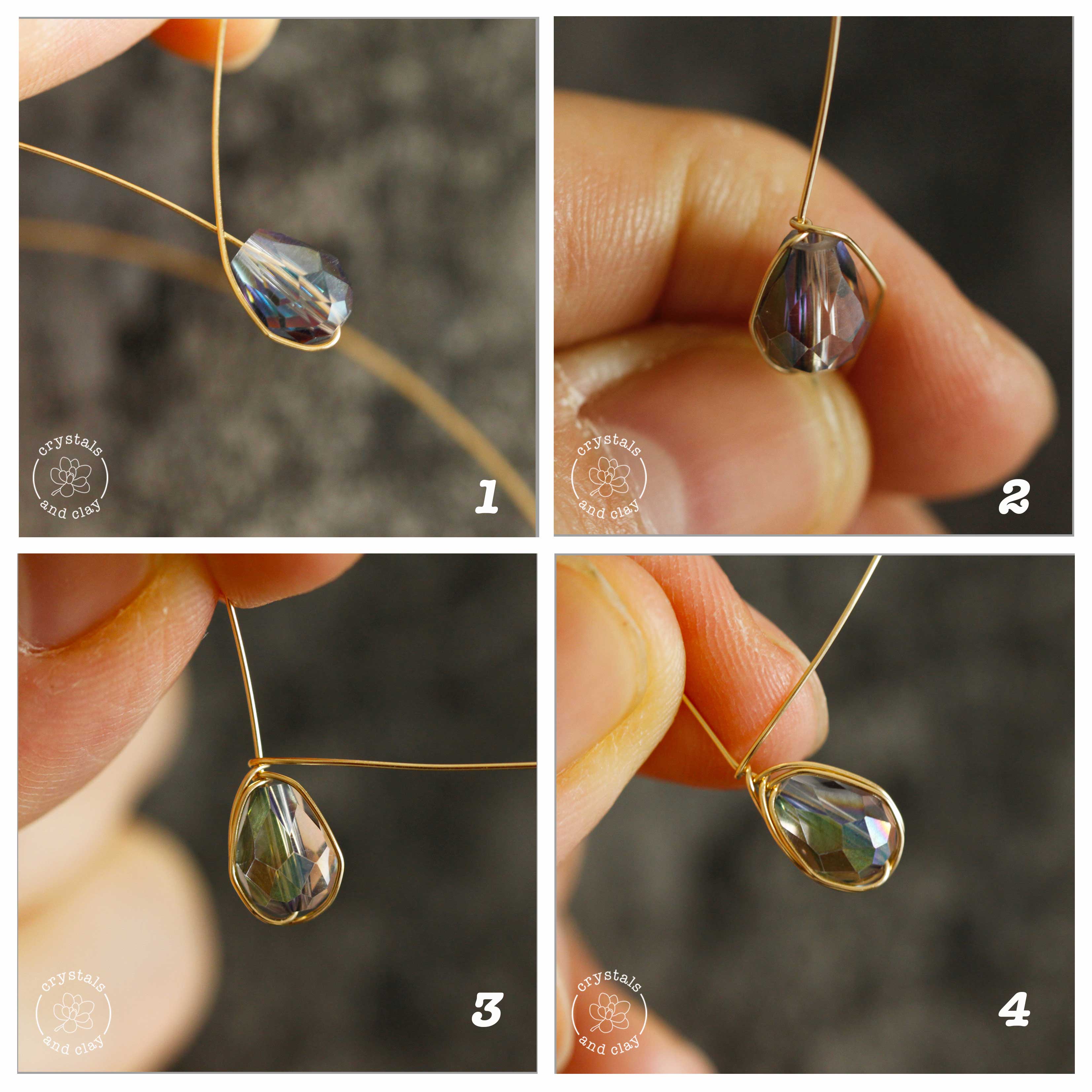 how to make wire wrapped flower earrings