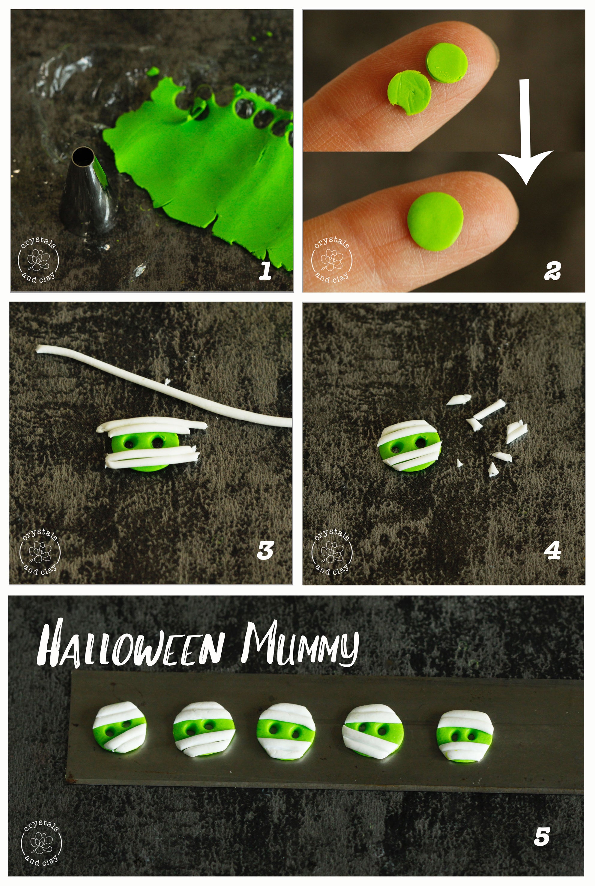 how to make polymer clay mummy