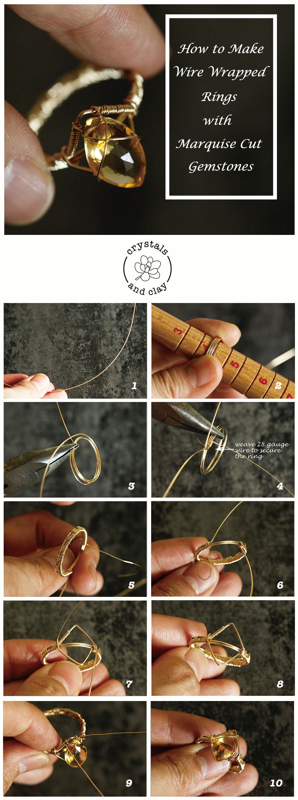 wire wrapped ring tutorial