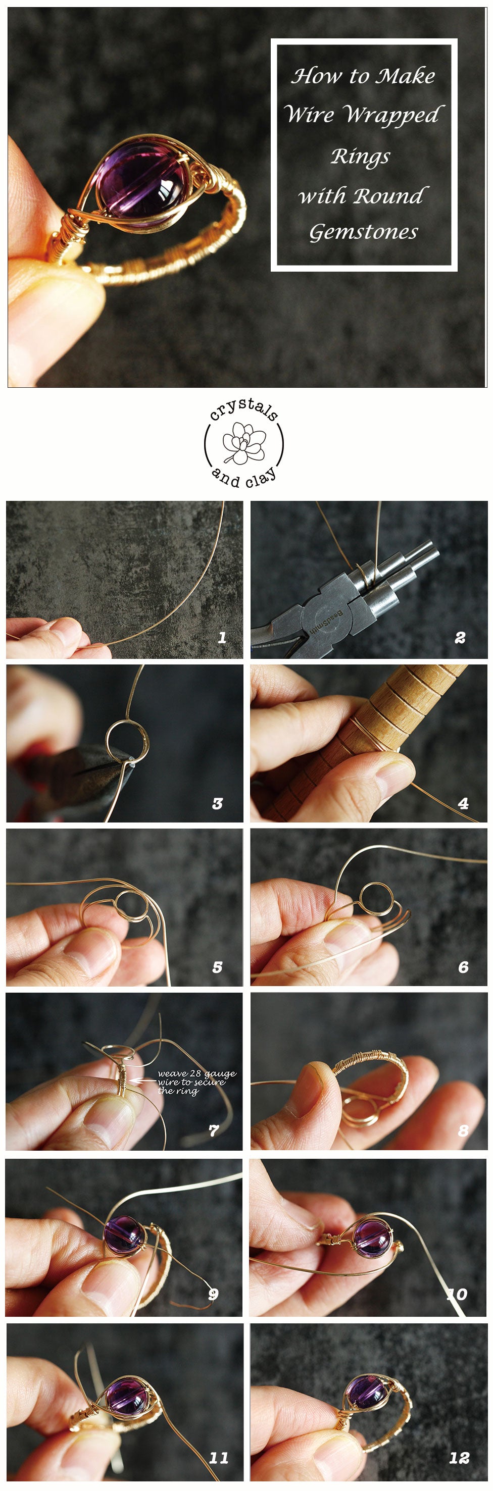 wire wrapped ring tutorial