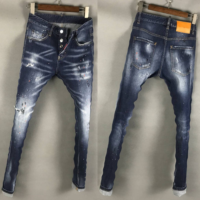 dsq jeans paint