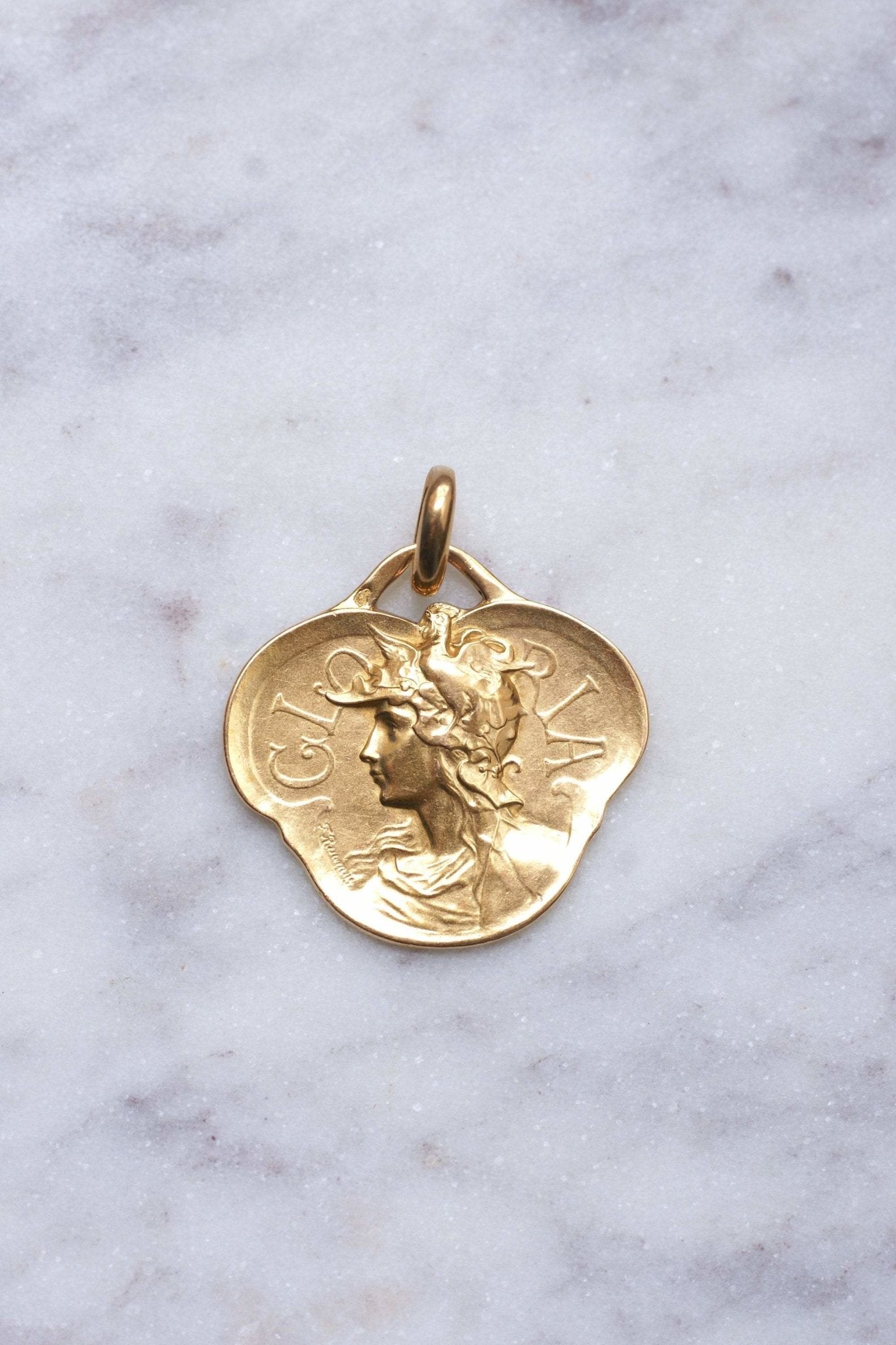 フランス 1880 マリアンヌ アールヌーボー 50mm 大型 受賞 銀メダル