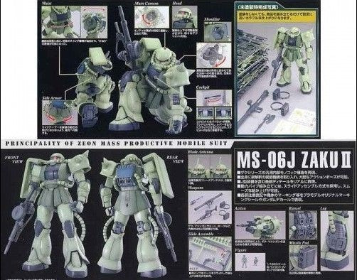 Bandai BAN153144 MG 1/100 Ms-06f Zaku II Ver 2.0 Mobile Suit Gundam Model Kit for sale online 