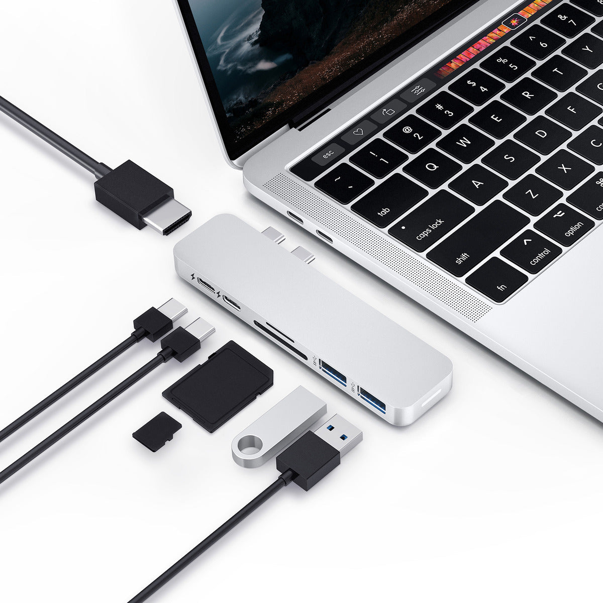 Hyper® HyperDrive DUO 7-in-2 USB-C Hub Silver – Targus Europe