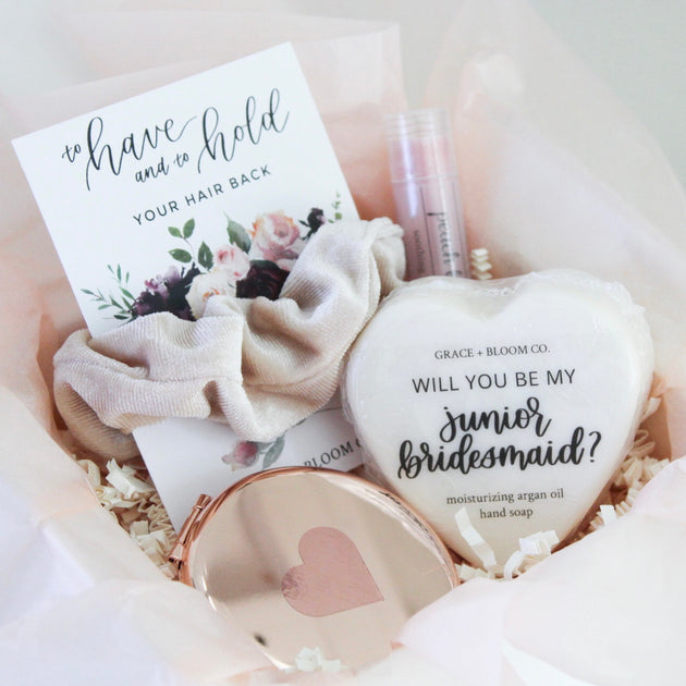 Personalised "Will you be my Bridesmaid" CREAM crystal gift tag WEDDING BRIDE 