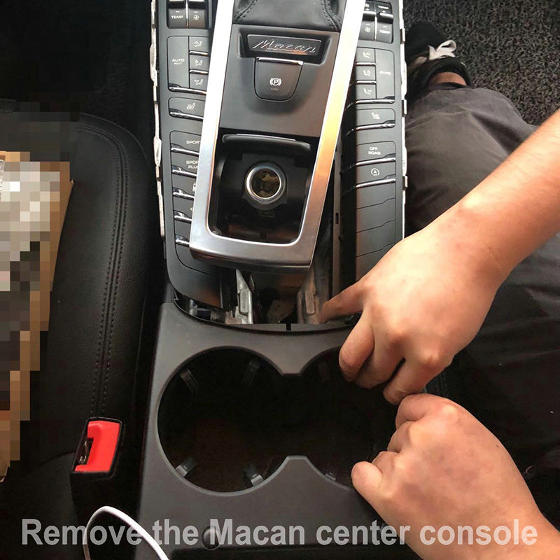 1-Remove the Macan center console