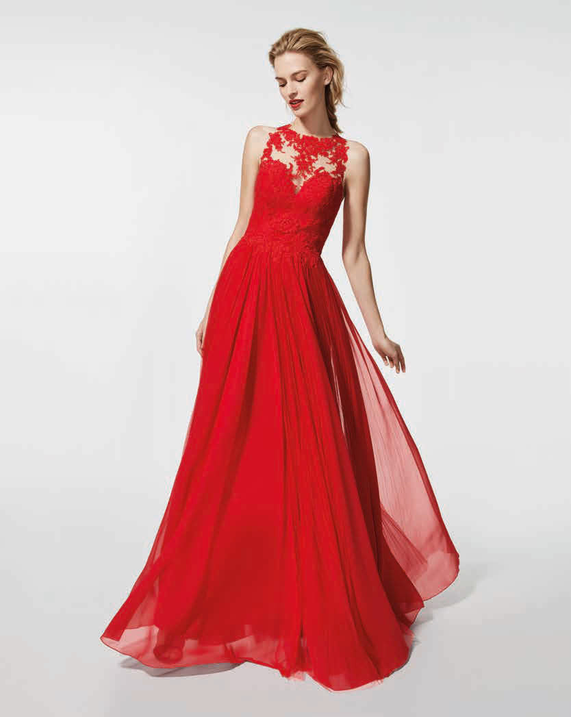 pronovias red dress