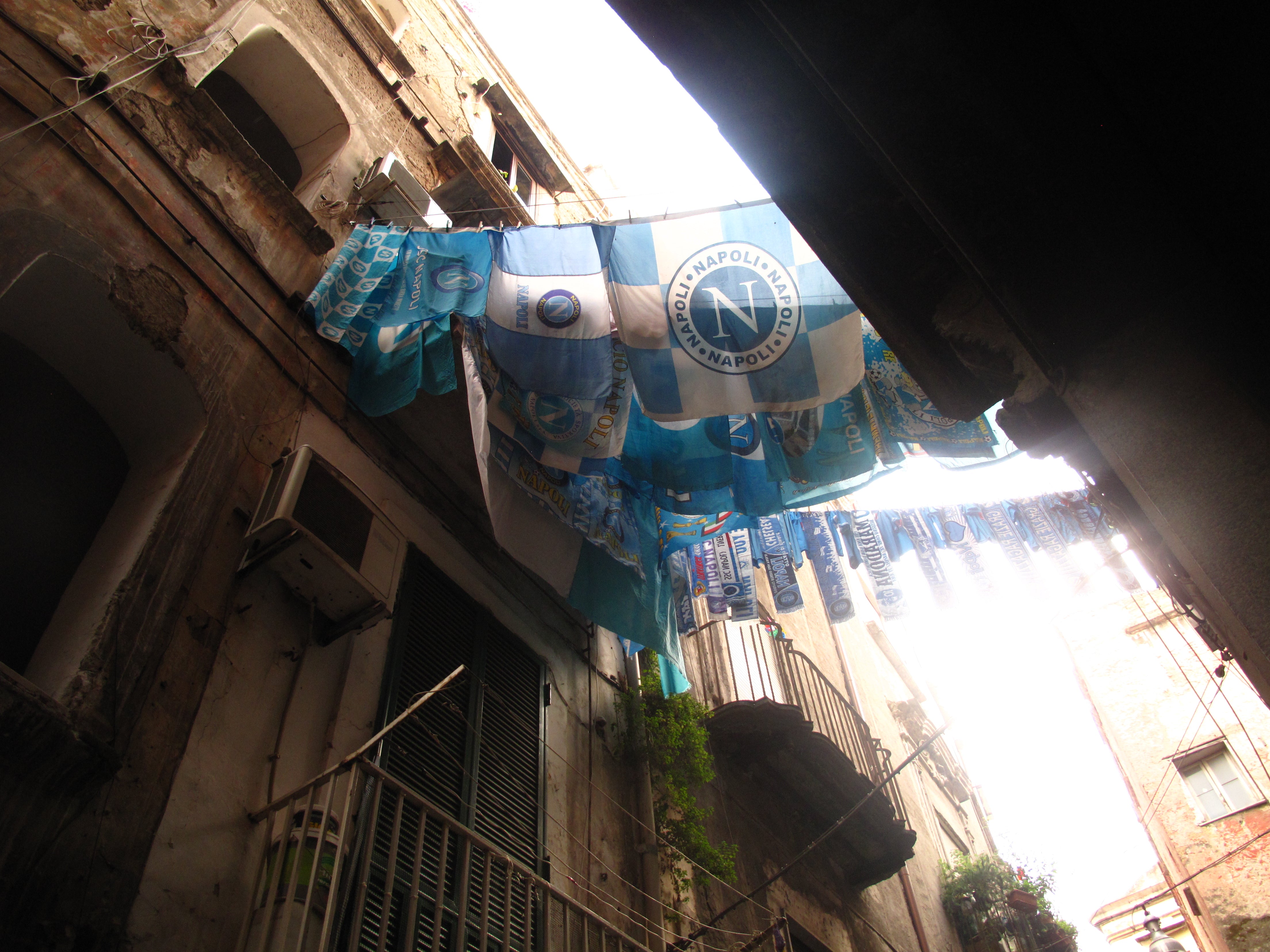 Napoli flags in the Quartieri Spagnoli