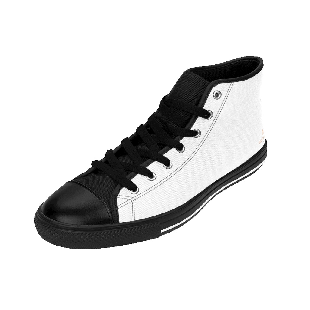 white high top tennis shoes