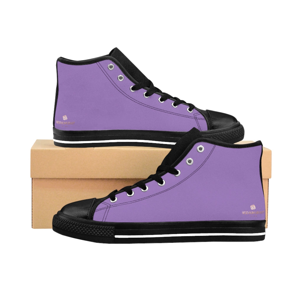 Light Purple Men's High-top Sneakers 