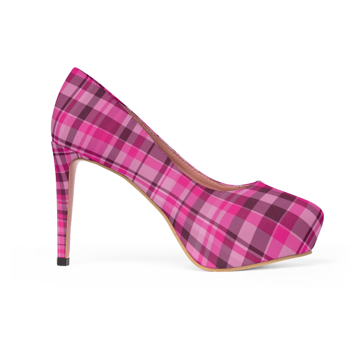 plaid heel shoes