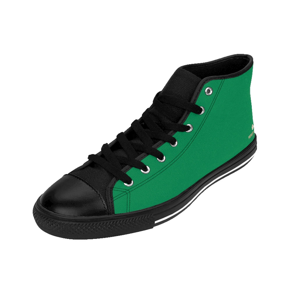 Emerald Green Men's High-top Sneakers 