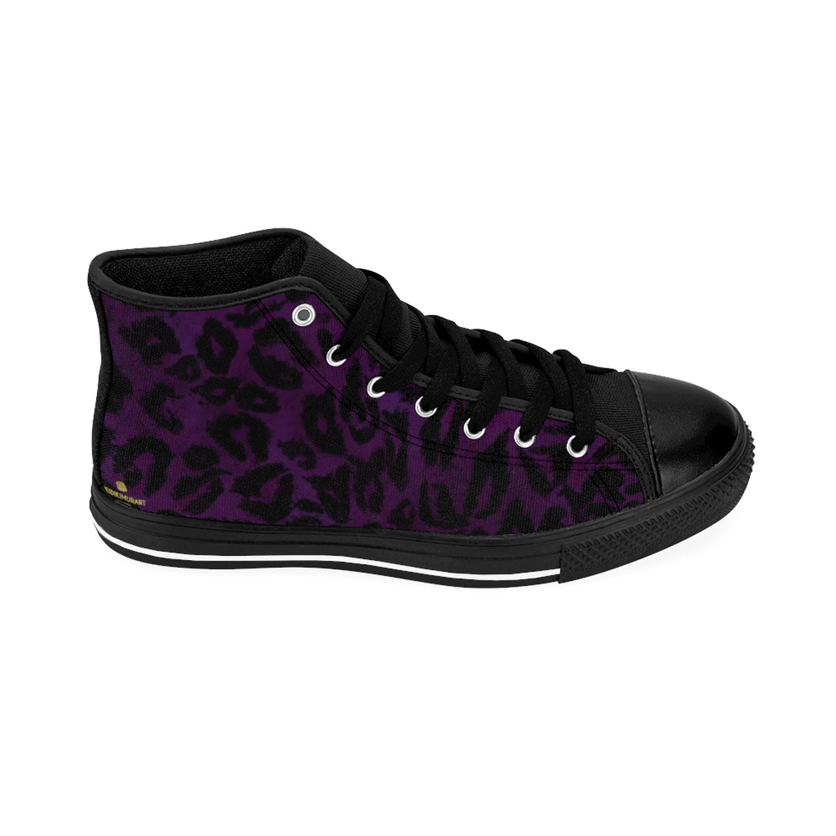 Dark Purple Leopard Sneakers, Animal 