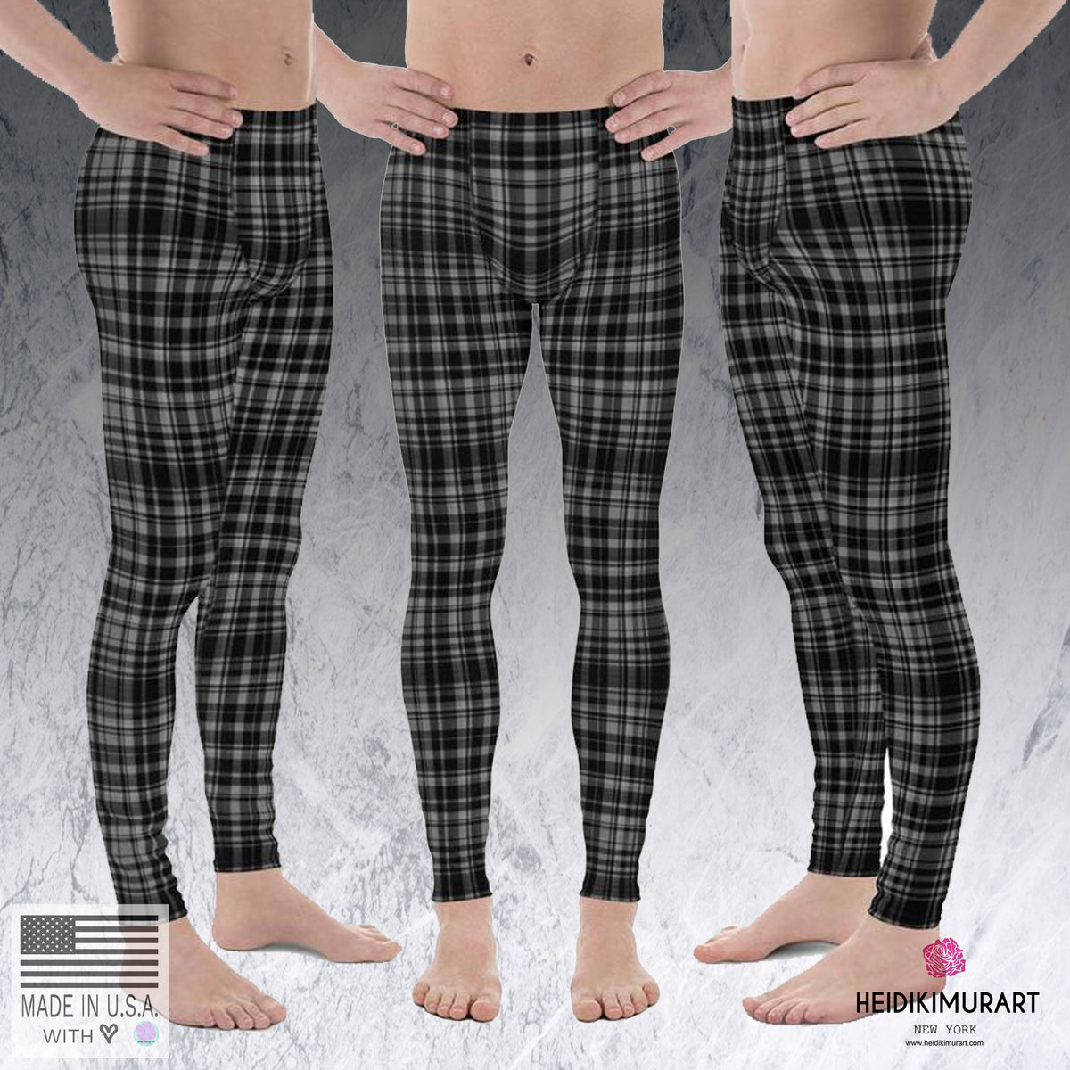 tartan running leggings