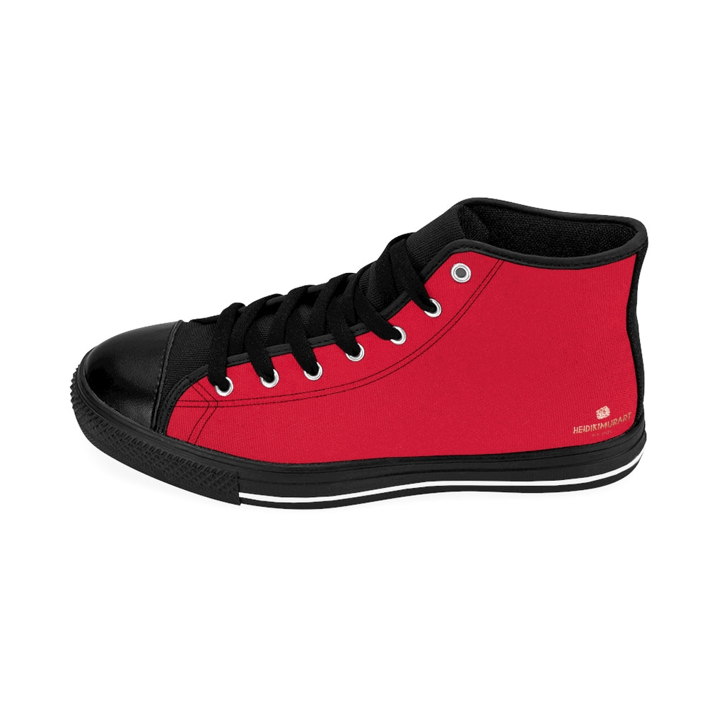 high top red sneakers mens