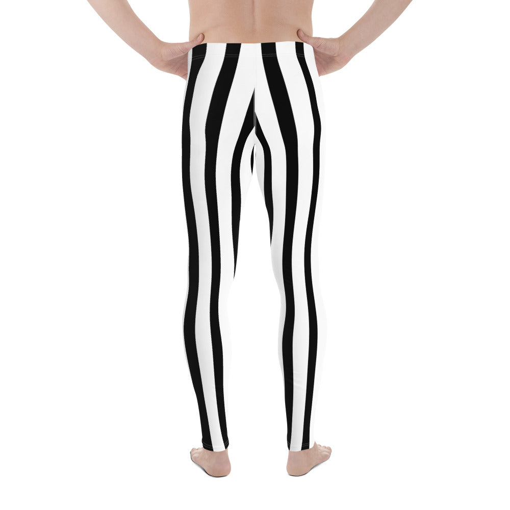 black and white vertical striped pants mens