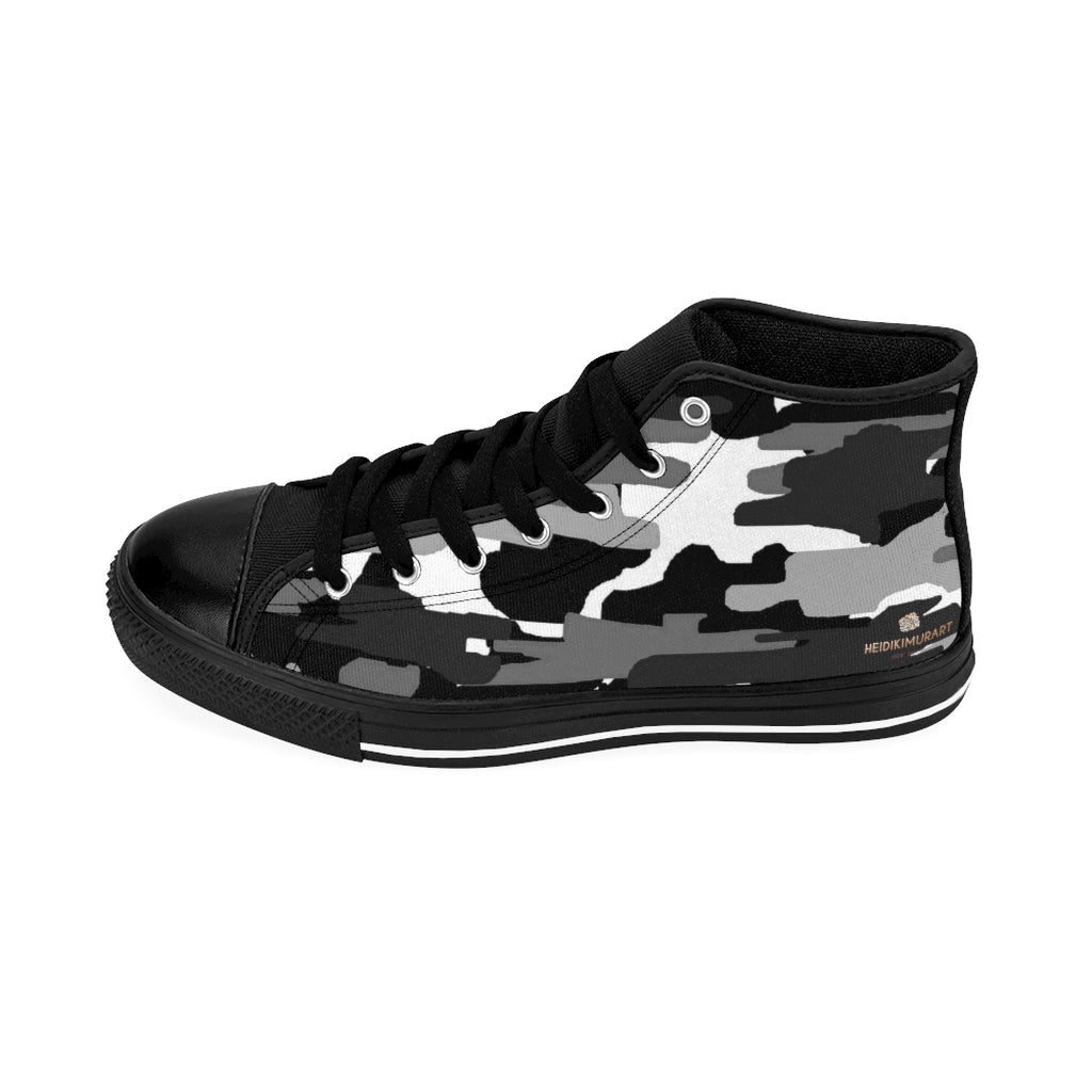 mens designer black high top sneakers